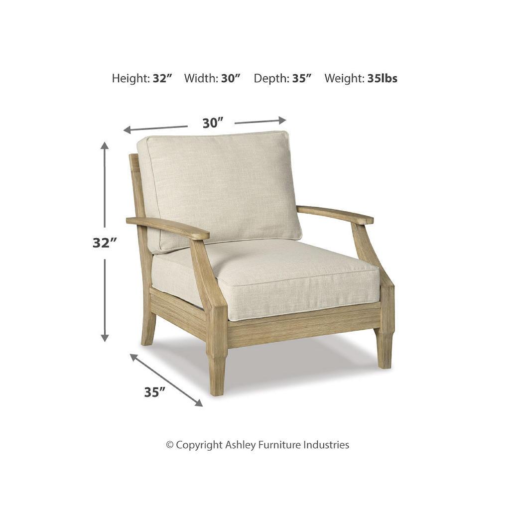 Clare View Outdoor Lounge Chair — Beige Signature Design by Ashley® Outdoor