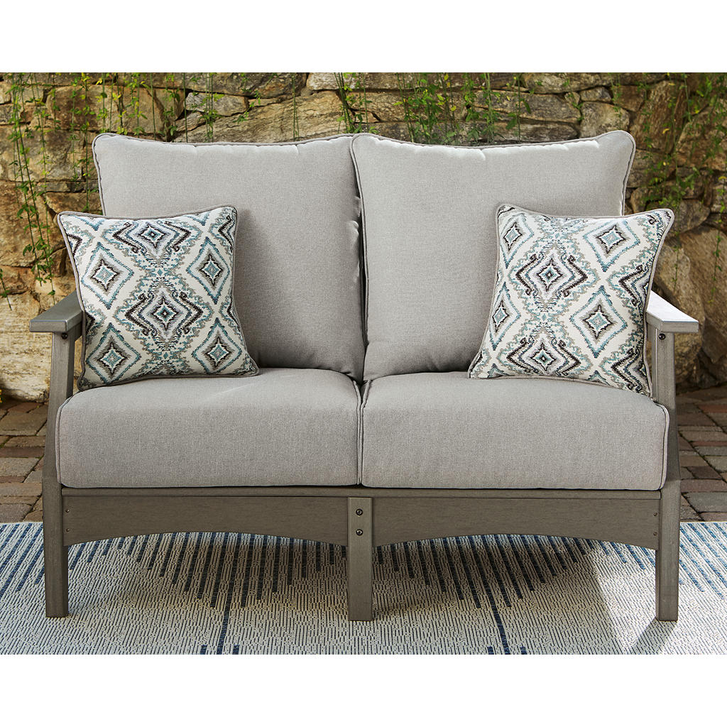 Visola Outdoor Loveseat with Cushion Signature Design by Ashley® Outdoor