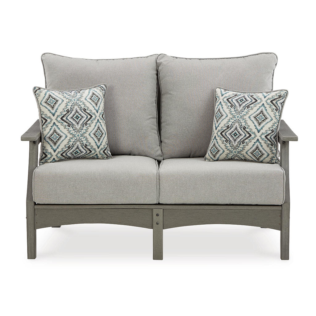 Visola Outdoor Loveseat, 2 Lounge Chairs and Coffee Table Signature Design by Ashley® Uncategorized