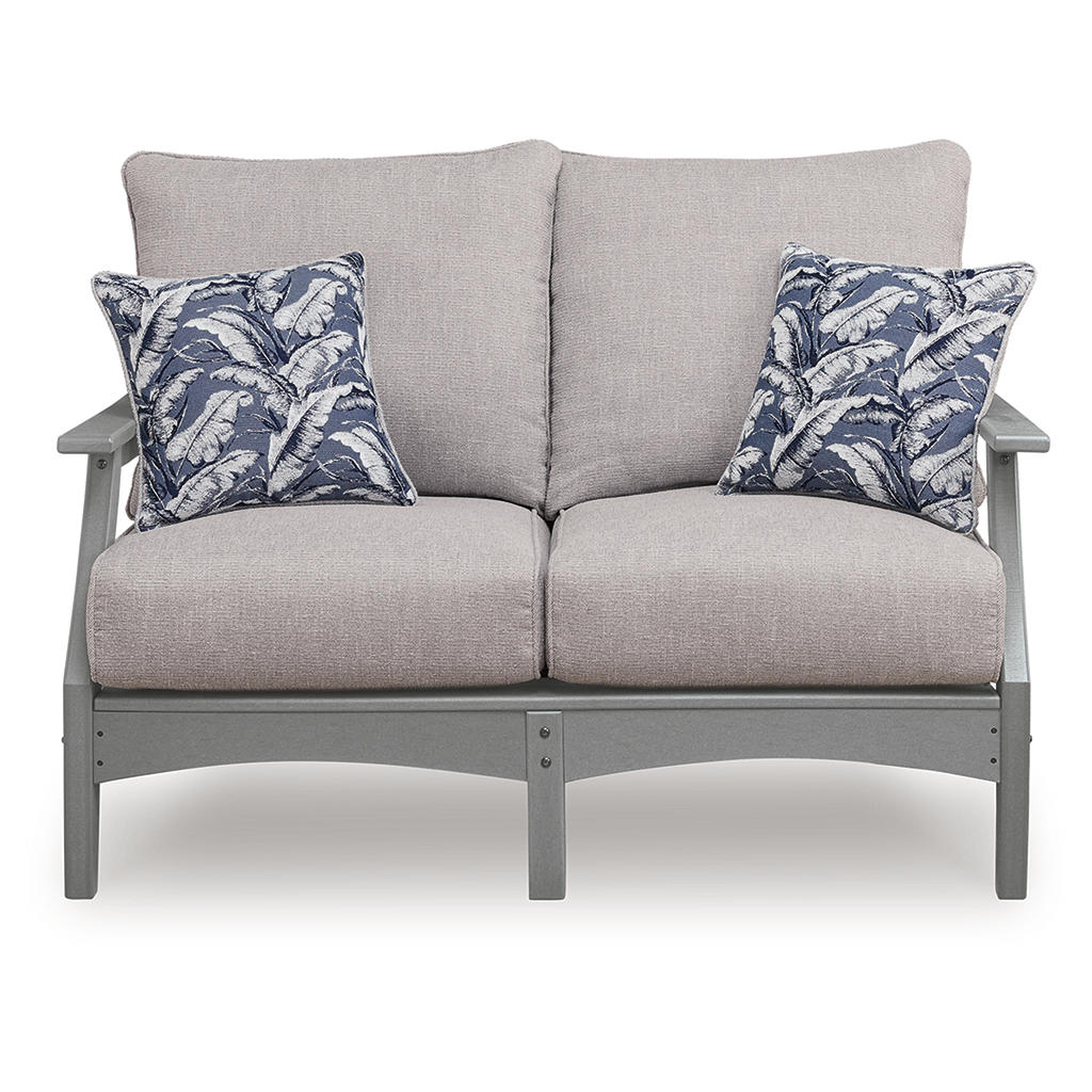 Cove Beach Outdoor Loveseat with Cushion Signature Design by Ashley® Outdoor