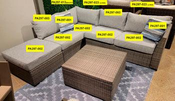 Petal Road Seat Cushion — Nuvella Replacement for P297 Outdoor Signature Design by Ashley® Component Skus