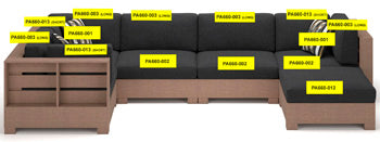 Citrine Park Ottoman Cushion Signature Design by Ashley® Component Skus