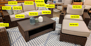 Coastline Bay Ottoman Cushion Signature Design by Ashley® Component Skus