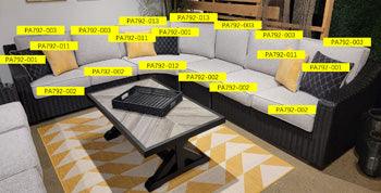 Beachcroft Curve Seat Cushion — Gray Bench-Length Replacement Signature Design by Ashley® Component Skus