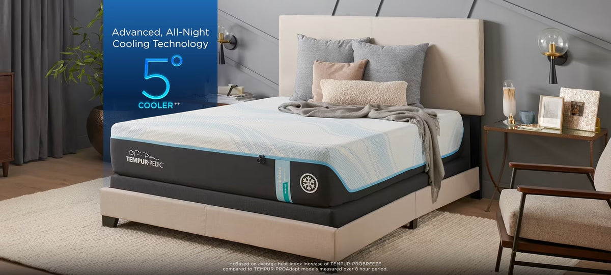TEMPUR-ProBreeze, up to 5 degrees cooler all-night cooling technology