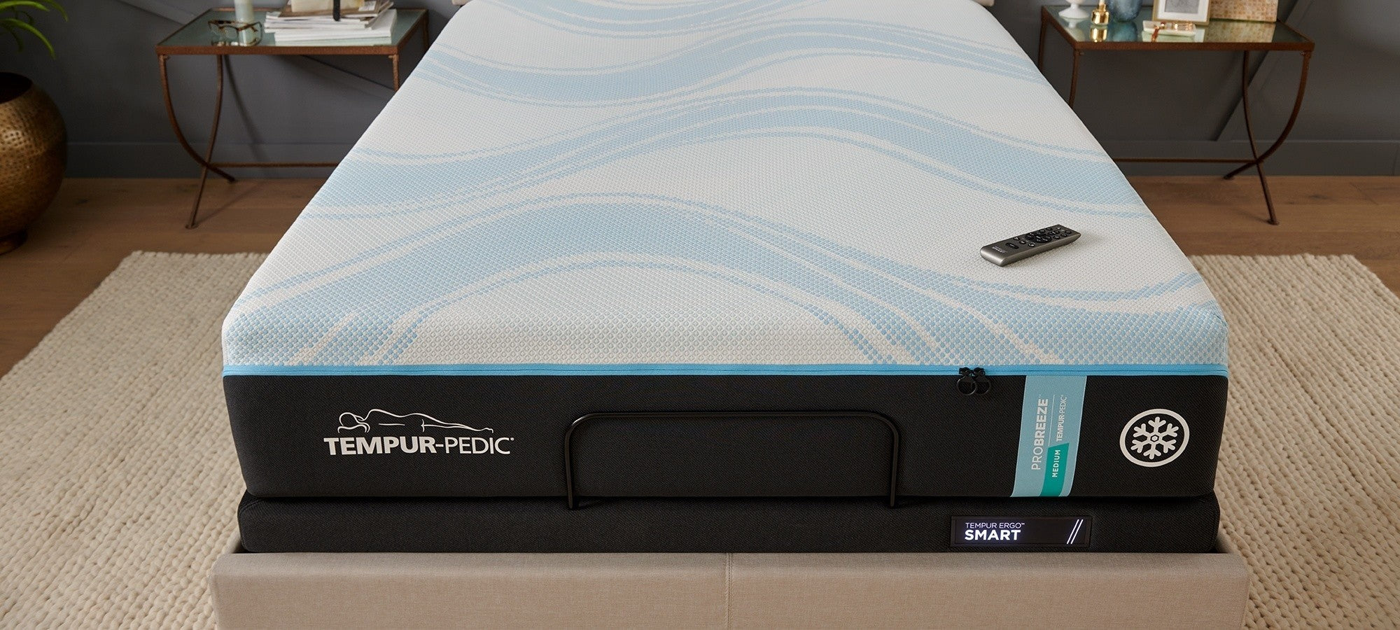 TEMPUR-ProBreeze Medium mattress in a bedroom