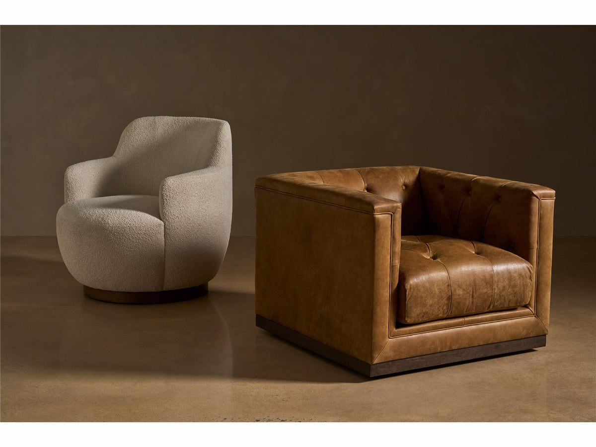 Universal Furniture Quinn Swivel Chair — Winchester Sycamore — Quinn Collection