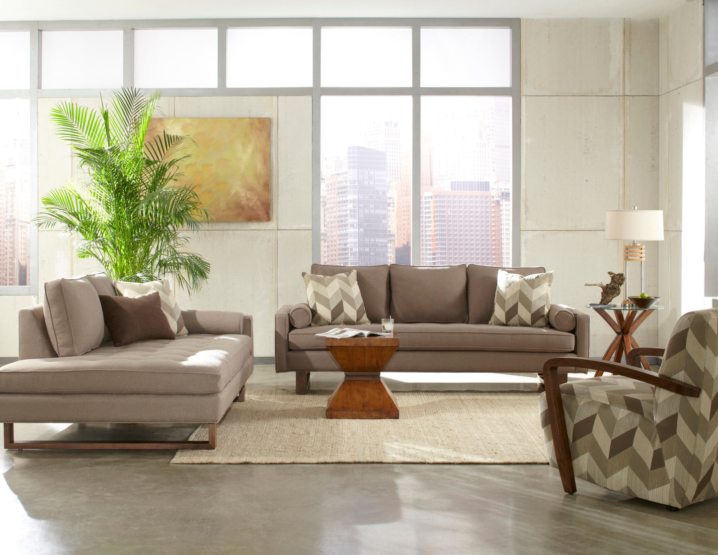Jonathan Louis Bennett Chaise — Lounge-Length Retro Style