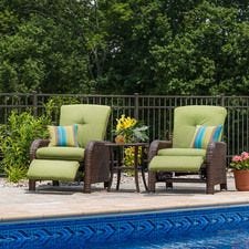 Sawyer Patio Recliner Set, Cilantro Green