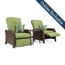 Sawyer Patio Recliner Set, Cilantro Green