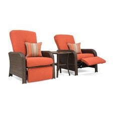Sawyer Patio Recliner Set (Orange Red)