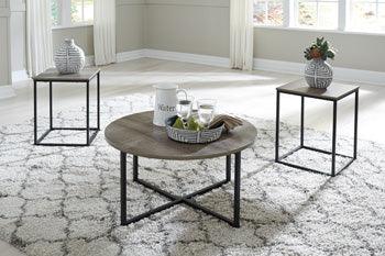 Wadeworth Table Set of 3 — Round Coffee and 2 End Tables Signature Design by Ashley® Living Room