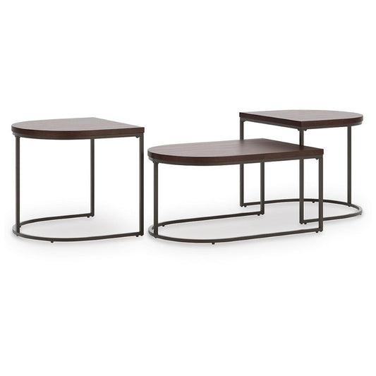 Vanmore Nesting Tables Set of 3 — Bronze and Brown Signature Design by Ashley® Living Room