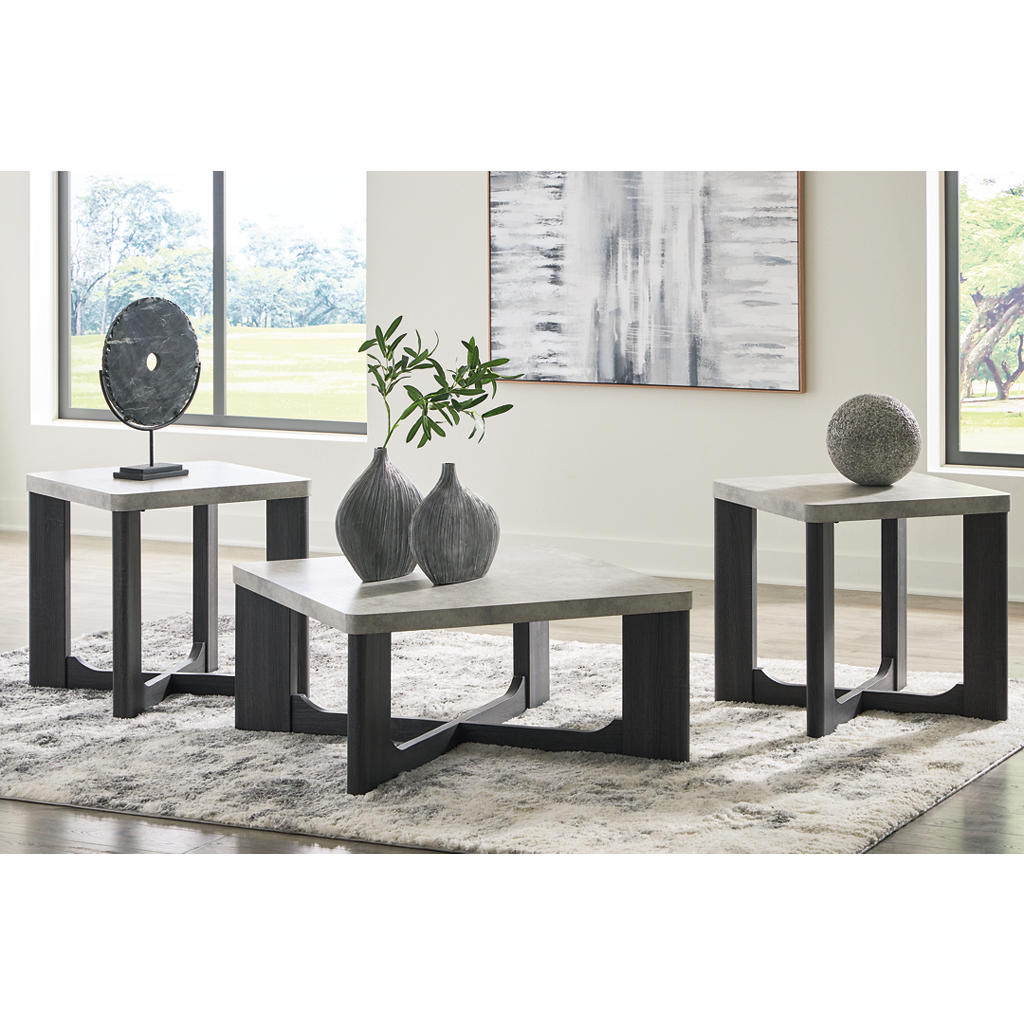 Sharstorm Table Set of 3 — Faux Cement MEGA-TUFF Signature Design by Ashley® Living Room