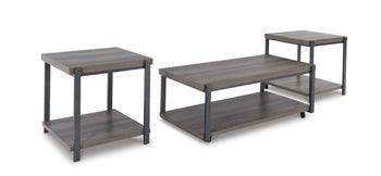 Wilmaden Table Set of 3 — Weathered Gray on Casters Signature Design by Ashley® Living Room