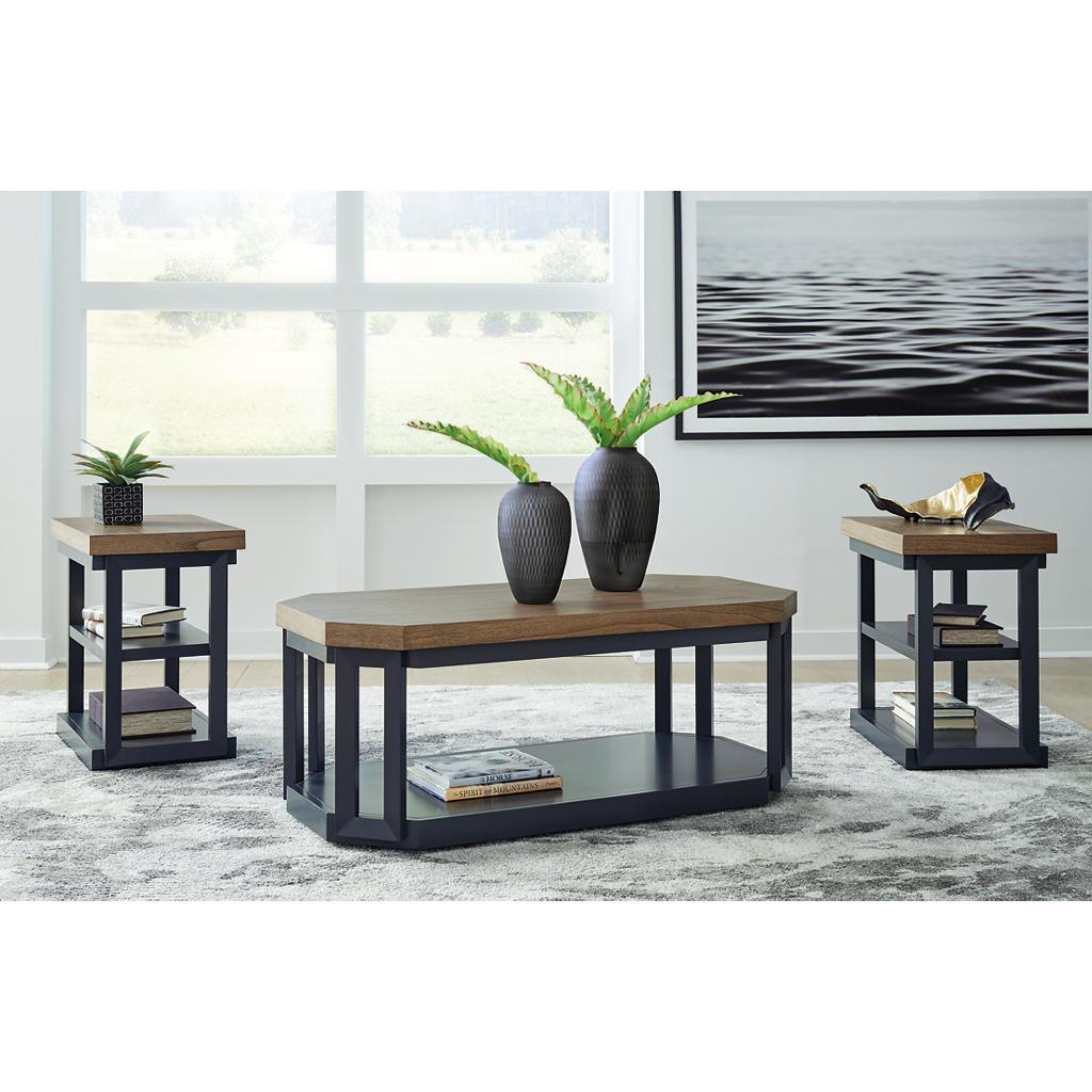 Landocken Table Set of 3 — Brown/Blue Signature Design by Ashley® Living Room
