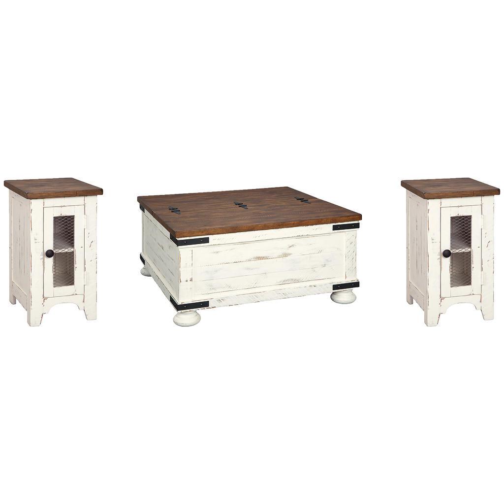 Wystfield Table Set — Coffee table and 2 chairside end tables (T2) Signature Design by Ashley® Uncategorized