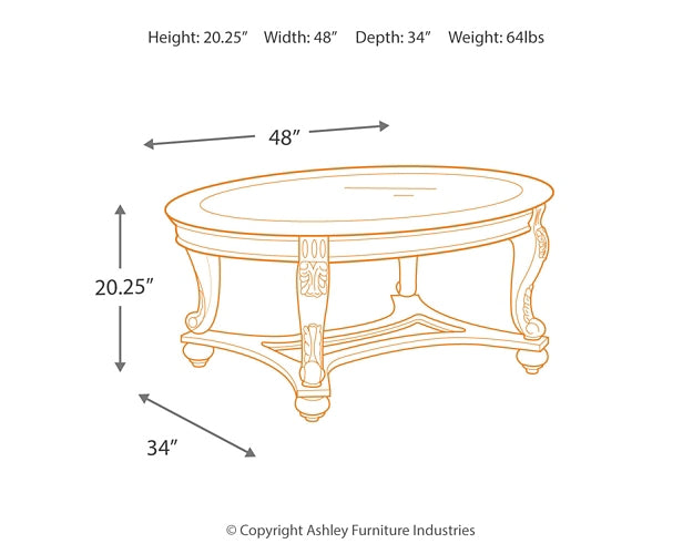 Norcastle Coffee Table and 2 End Tables