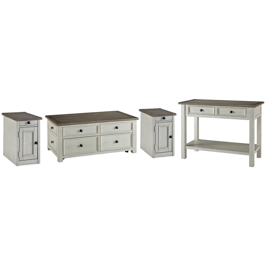Bolanburg Coffee Table and 2 Chairside End Tables with Console Signature Design by Ashley® Uncategorized
