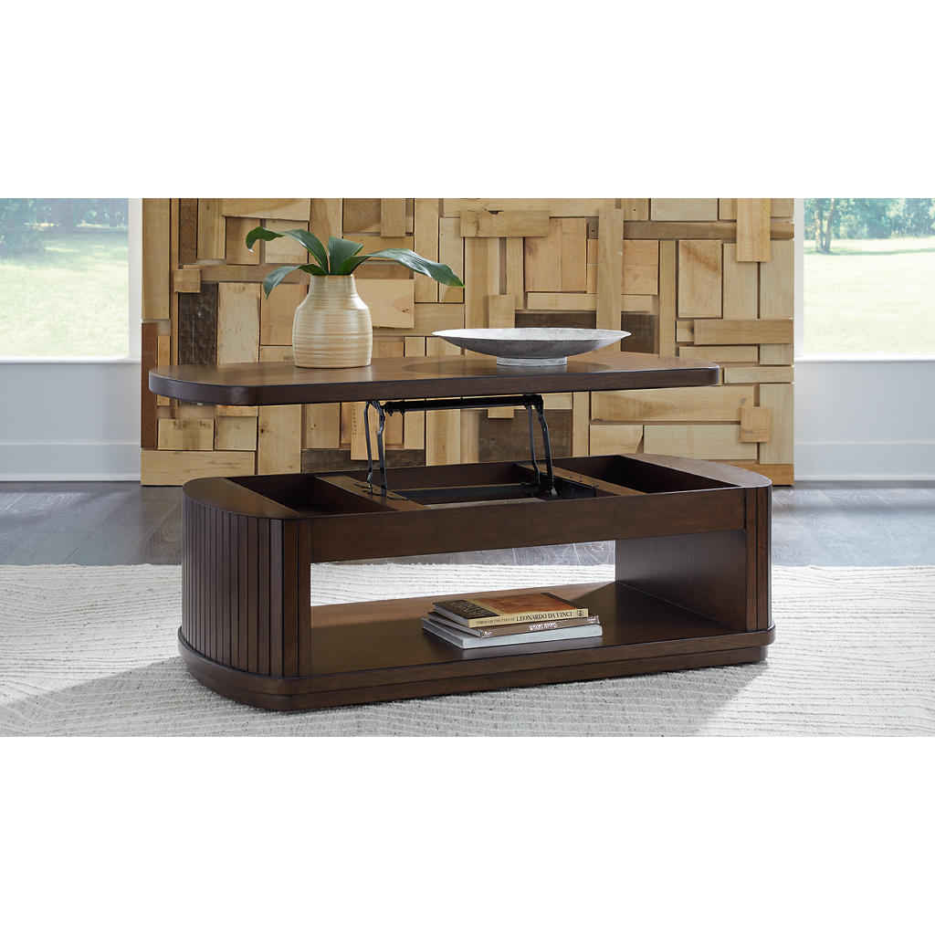 Korestone Lift-Top Coffee Table — Hidden Storage, Mango Wood Signature Design by Ashley® Living Room