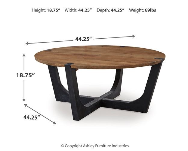 Hanneforth Coffee Table and 2 End Tables