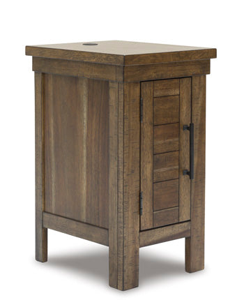 Moriville Chairside End Table — Cabinet Plus Dual USB Signature Design by Ashley® Living Room