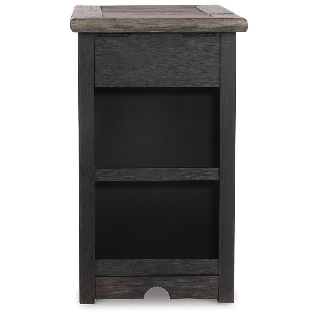 Tyler Creek Chairside End Table — USB, Outlets, Cup Holders Signature Design by Ashley® Living Room