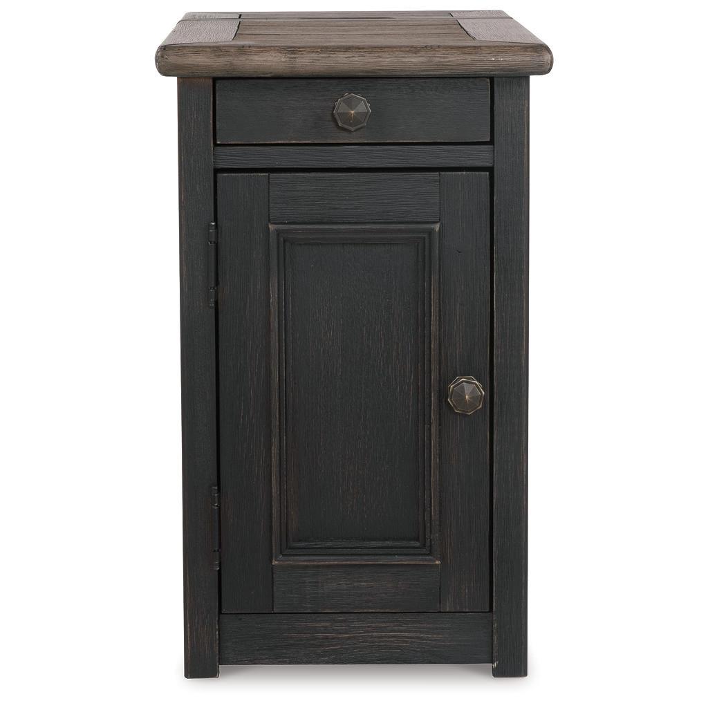 Tyler Creek Chairside End Table — USB, Outlets, Cup Holders Signature Design by Ashley® Living Room