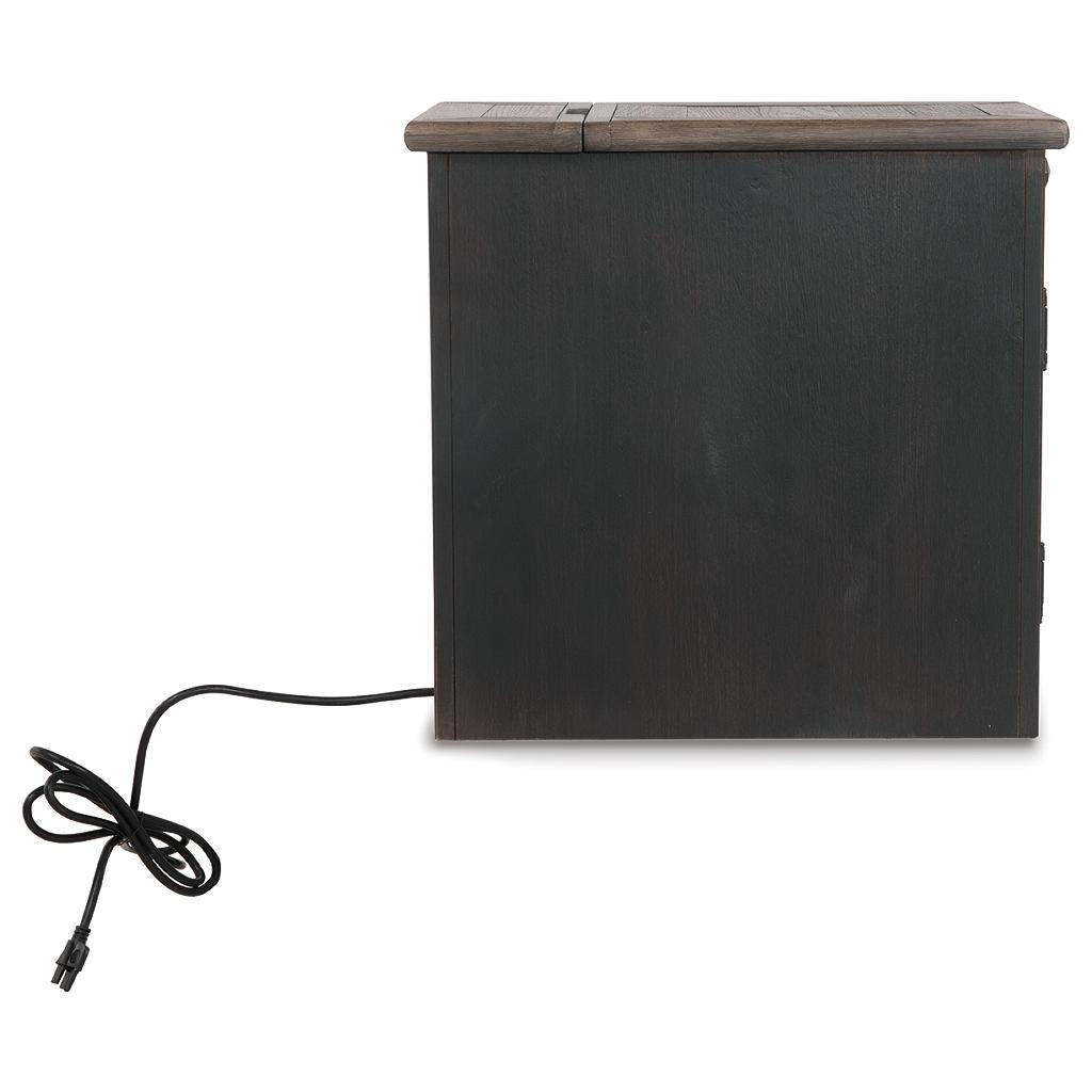 Tyler Creek Chairside End Table — USB, Outlets, Cup Holders Signature Design by Ashley® Living Room