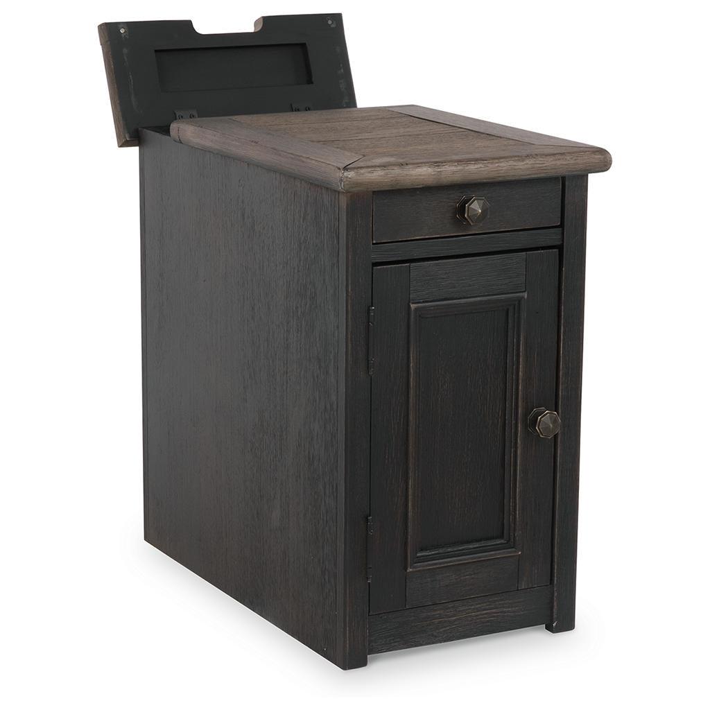 Tyler Creek Chairside End Table — USB, Outlets, Cup Holders Signature Design by Ashley® Living Room
