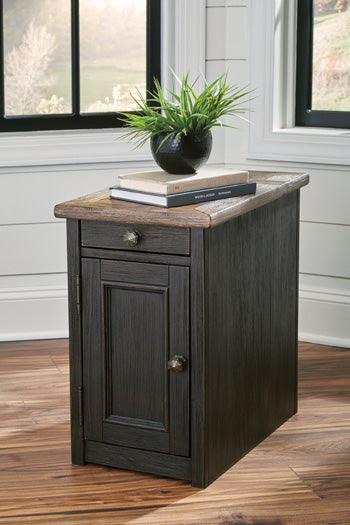 Tyler Creek Chairside End Table — USB, Outlets, Cup Holders Signature Design by Ashley® Living Room
