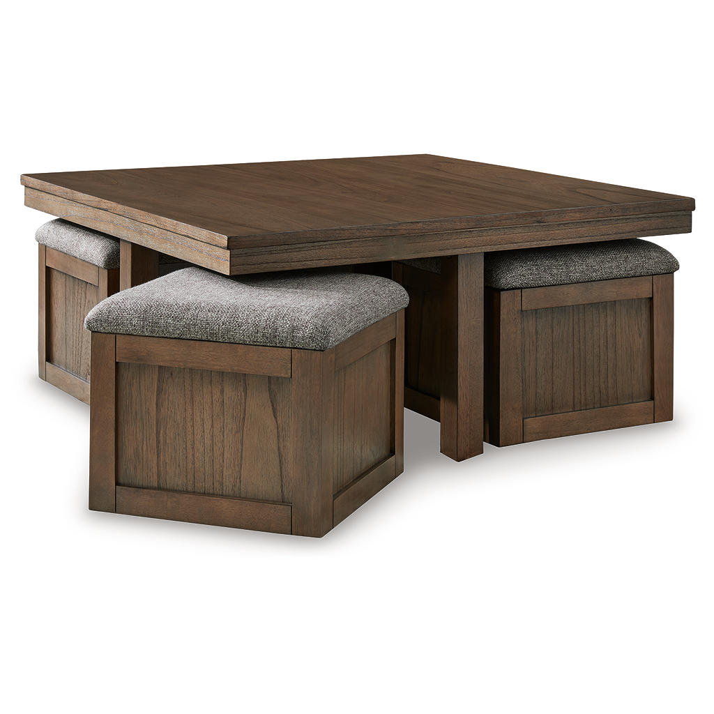 Boardernest Coffee Table with 4 Stools Signature Design by Ashley® Living Room