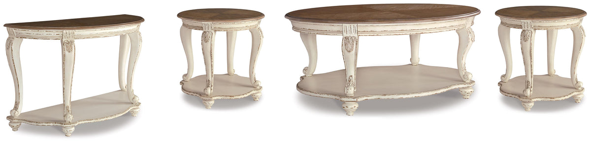Realyn Coffee Table, 2 End Tables and Console — 4-Piece Set Signature Design by Ashley® Tables