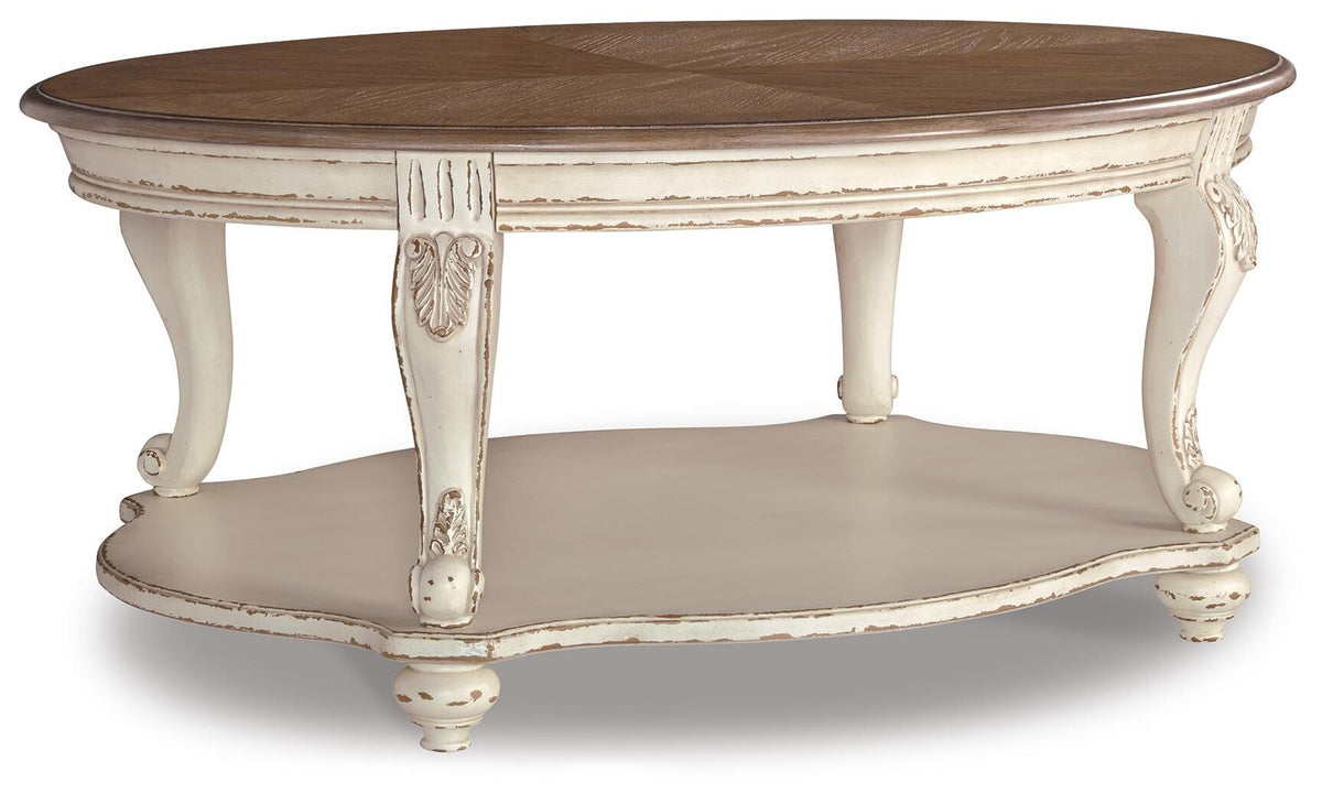 Realyn Coffee Table, 2 End Tables and Console — 4-Piece Set Signature Design by Ashley® Tables