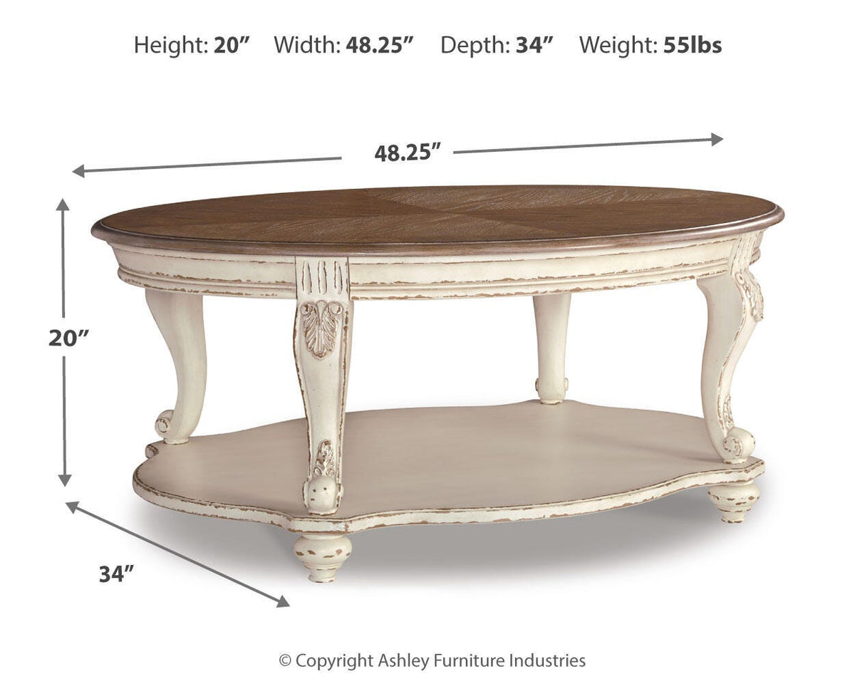 Realyn Coffee Table, 2 End Tables and Console — 4-Piece Set Signature Design by Ashley® Tables