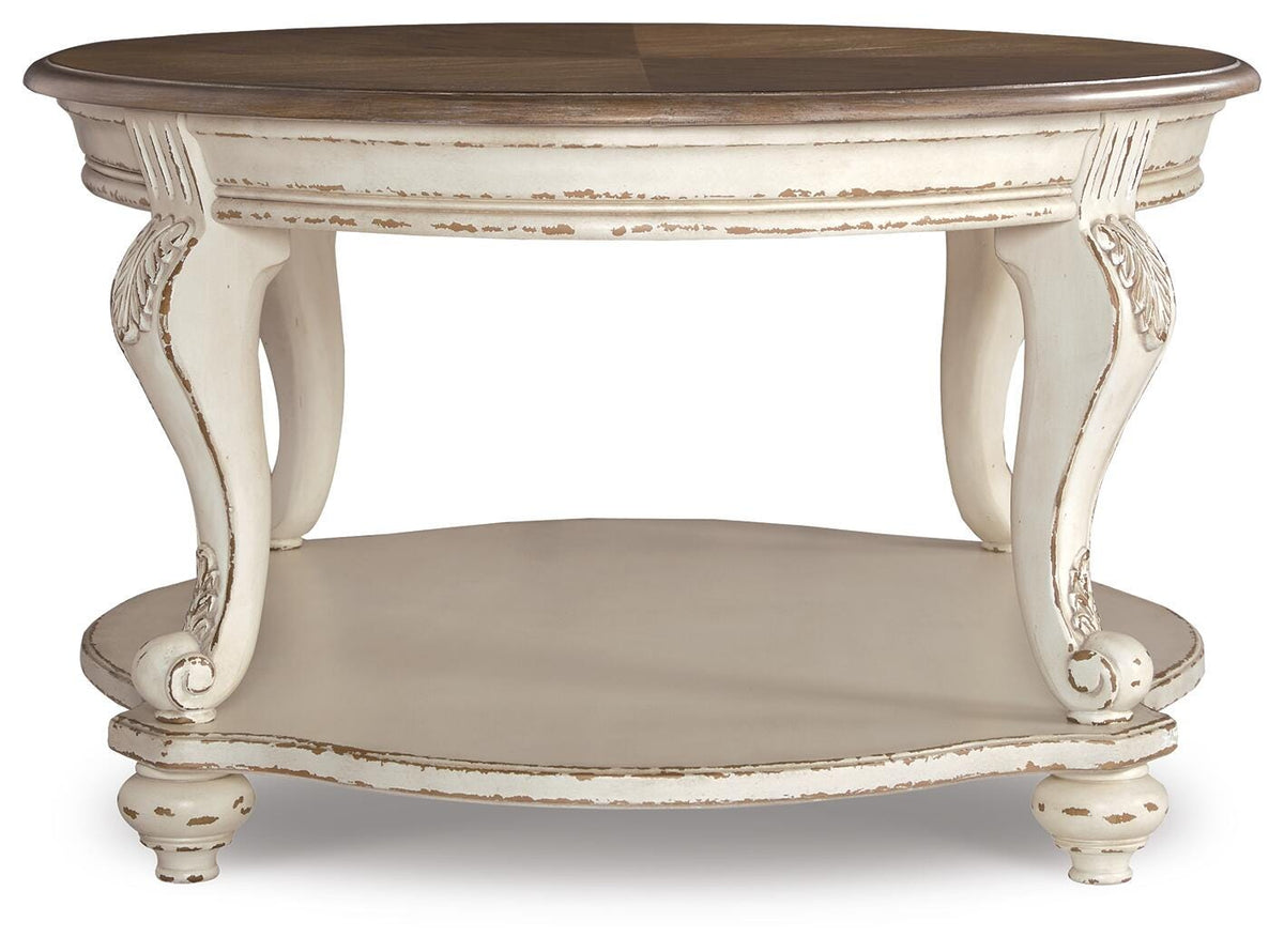 Realyn Coffee Table, 2 End Tables and Console — 4-Piece Set Signature Design by Ashley® Tables