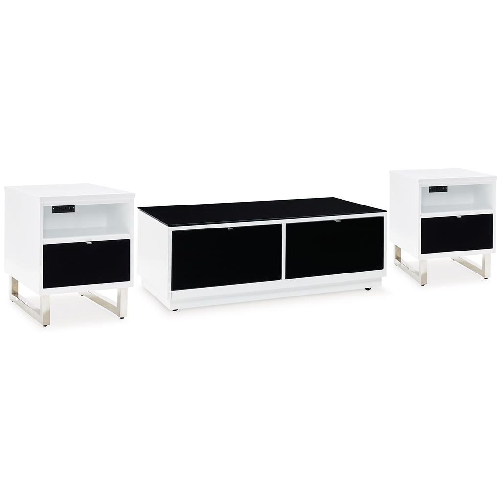 Gardoni Coffee Table and 2 Chairside End Tables Signature Design by Ashley® Uncategorized