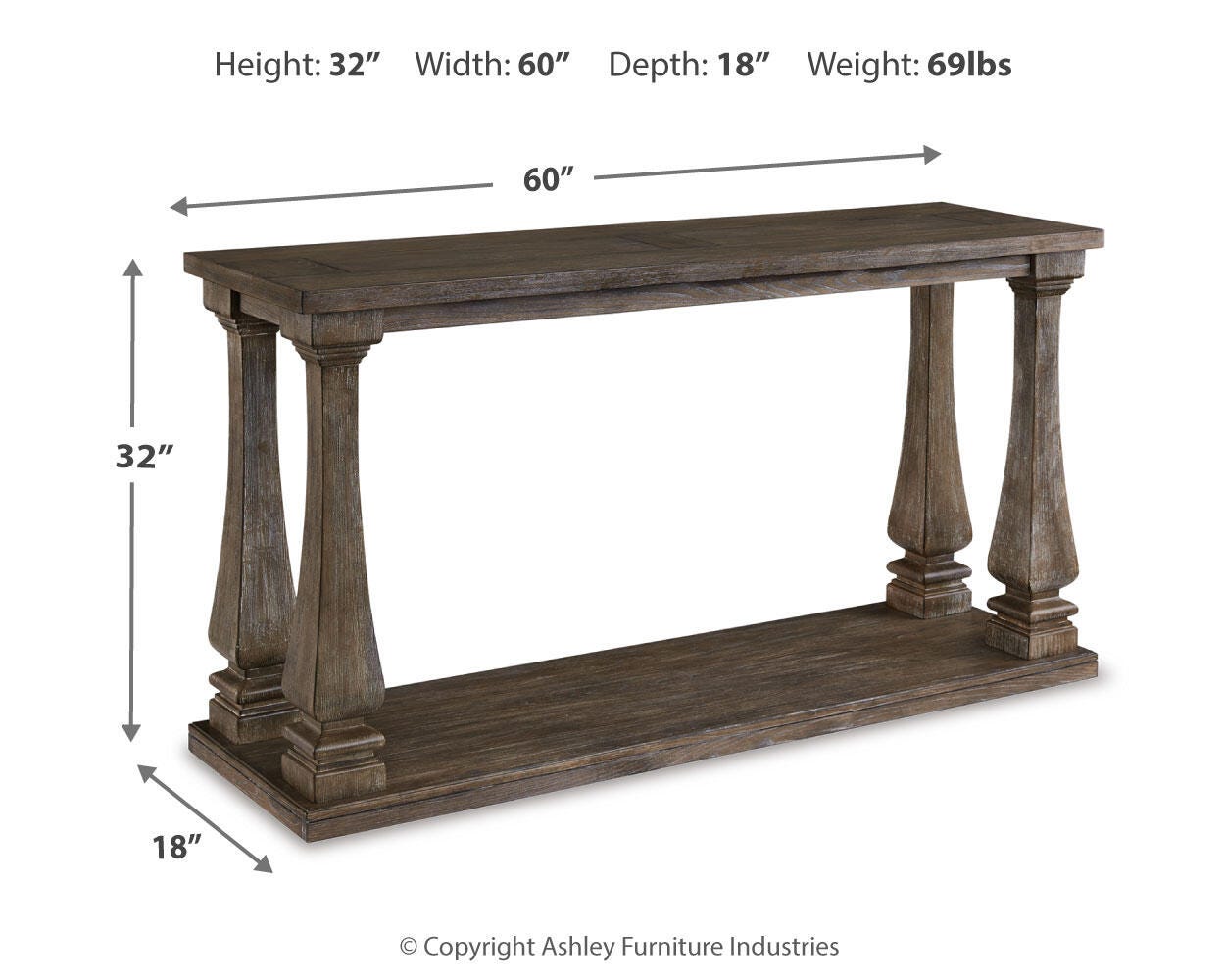 Johnelle Coffee Table, 2 End Tables and Sofa Table — 4-Piece Signature Design by Ashley® Tables