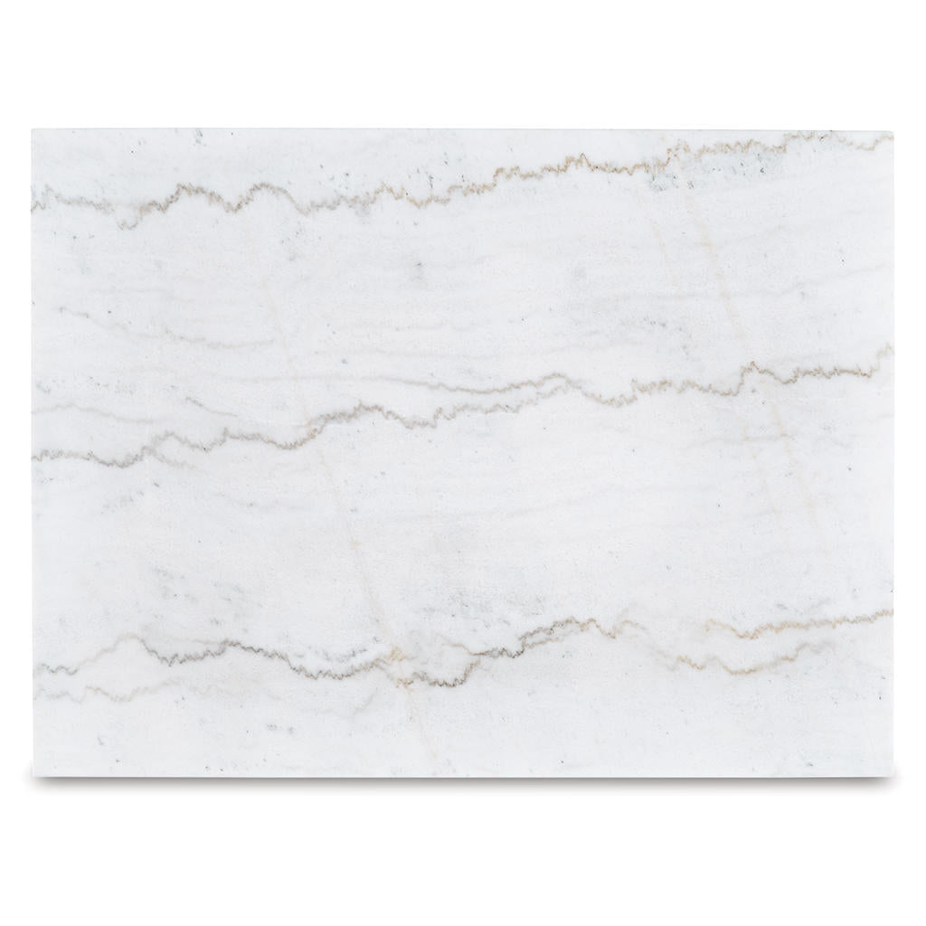 Loyaska Coffee Table — Natural Marble Top on Oak-Tone Base Signature Design by Ashley® Living Room