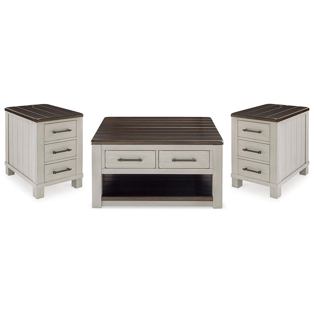 Darborn Lift-top Coffee Table and 2 Chairside End Tables Signature Design by Ashley® Uncategorized