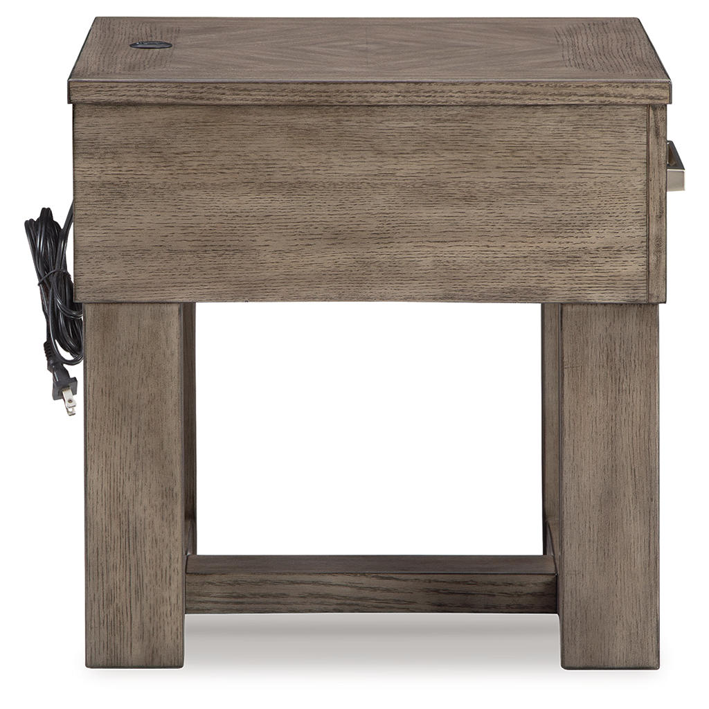 Loyaska End Table with Drawer — USB-A and USB-C Charging Built In Signature Design by Ashley® Living Room