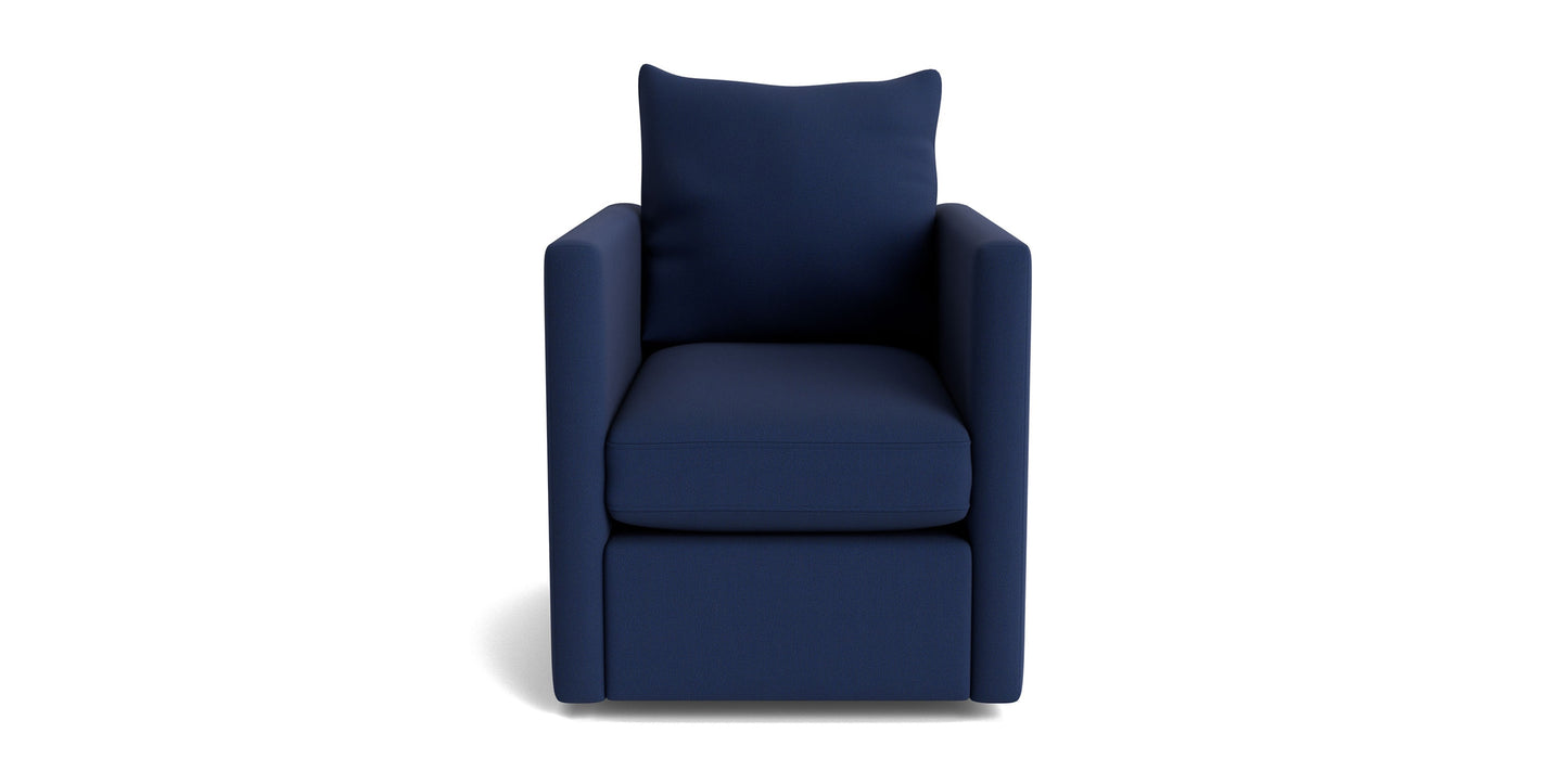 Beckham Outdoor Thin Track Arm Swivel Chair Bassett
