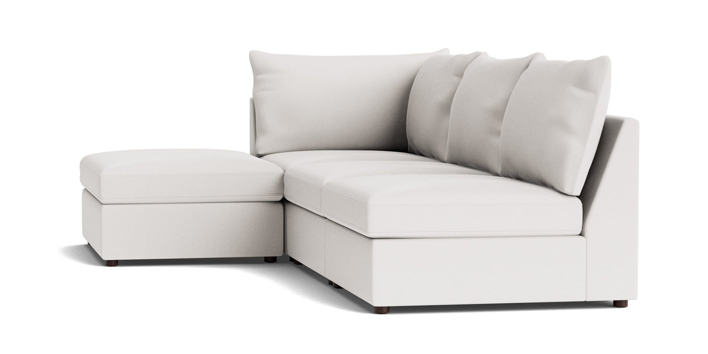 Beckham Outdoor Modular Sofa with Ottoman Bassett