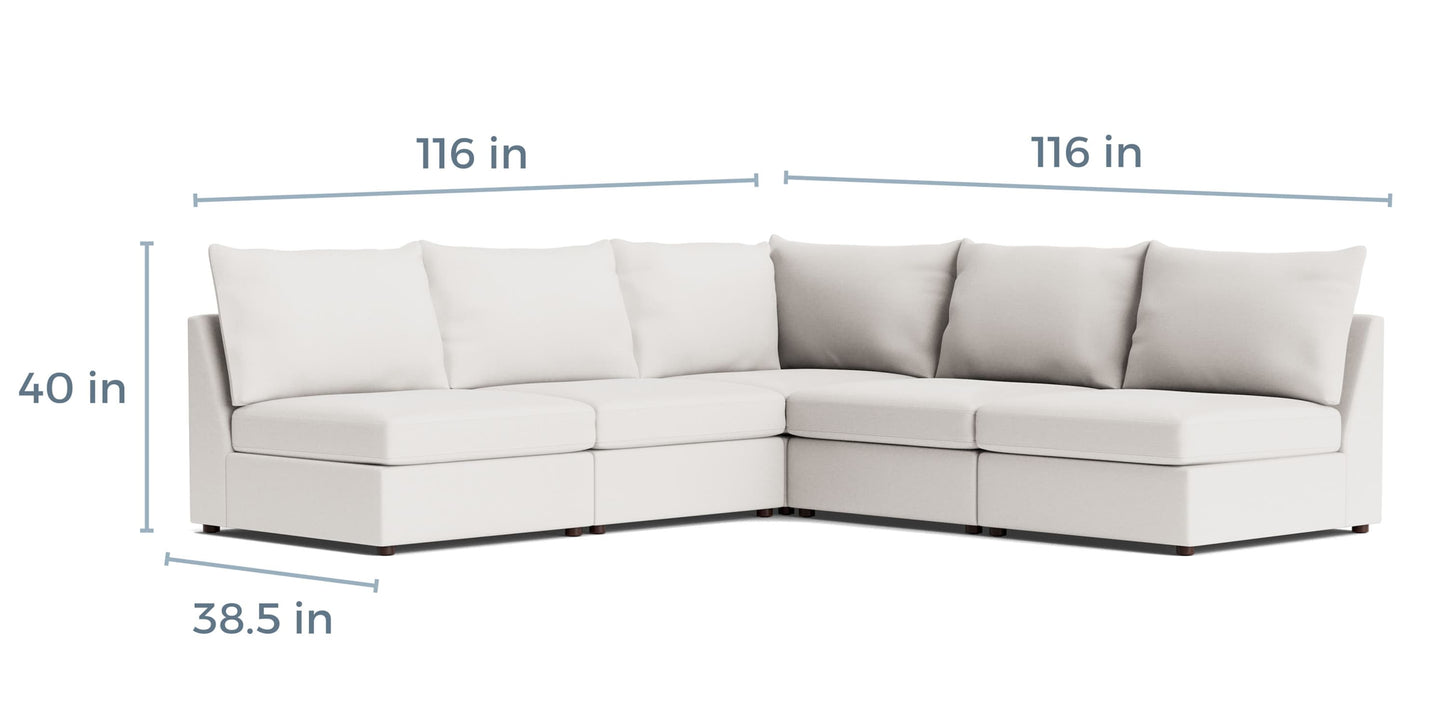 Beckham Outdoor Modular L-Shaped Sectional Bassett
