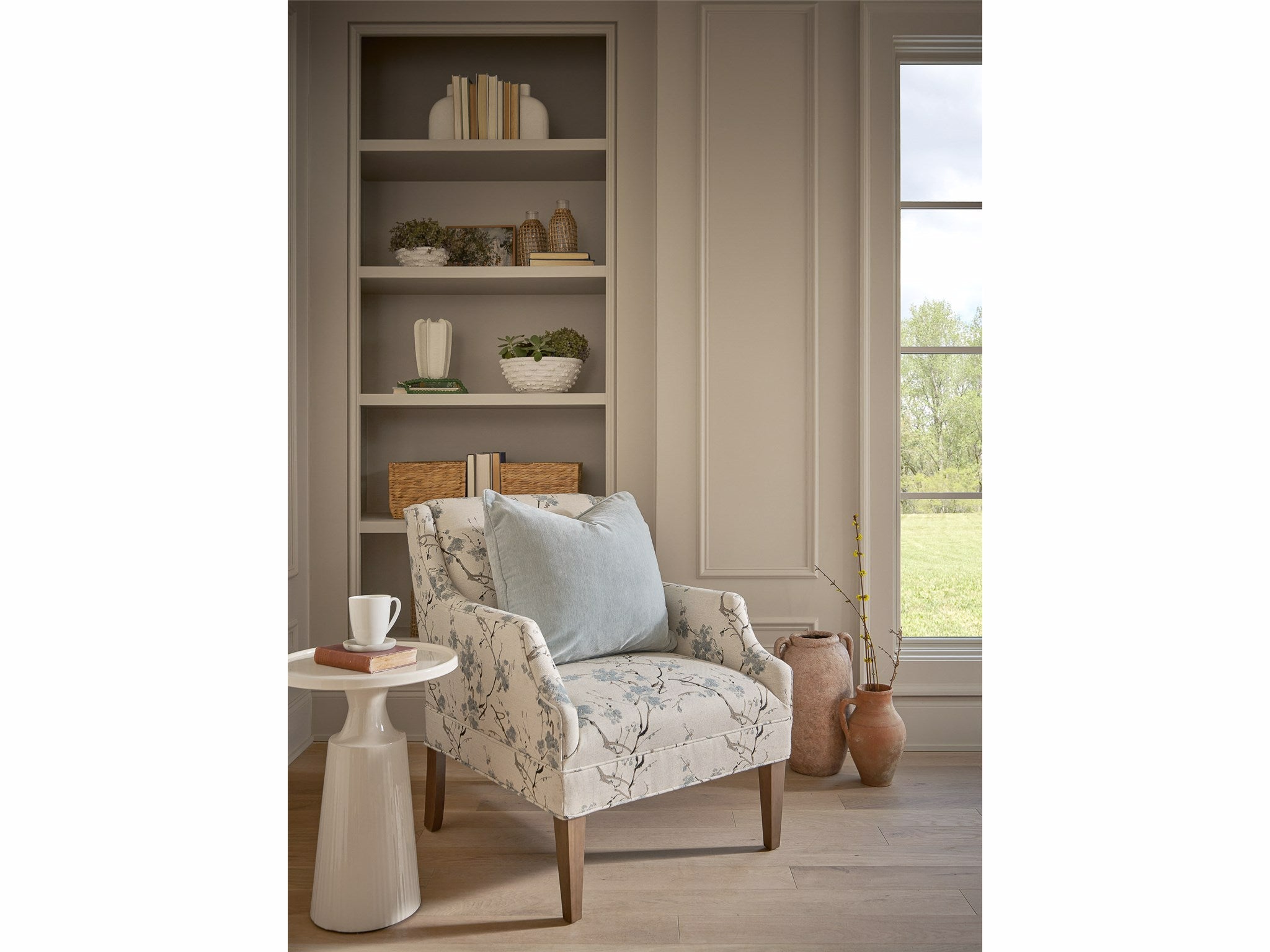 Universal Furniture Stella Chair — Cherry Grove Sky — Stella Collection