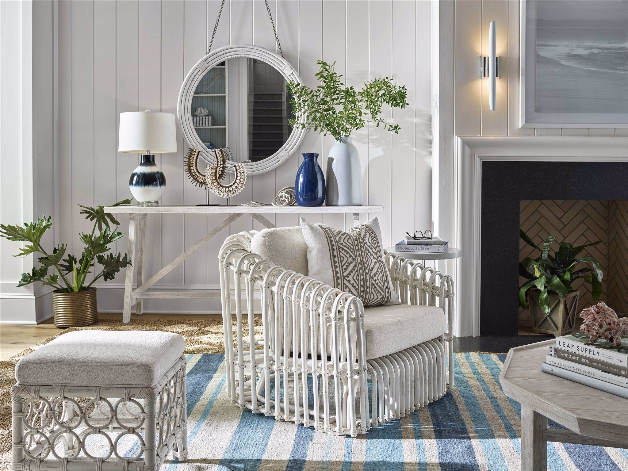 Universal Furniture Rattan Stool — Getaway Collection