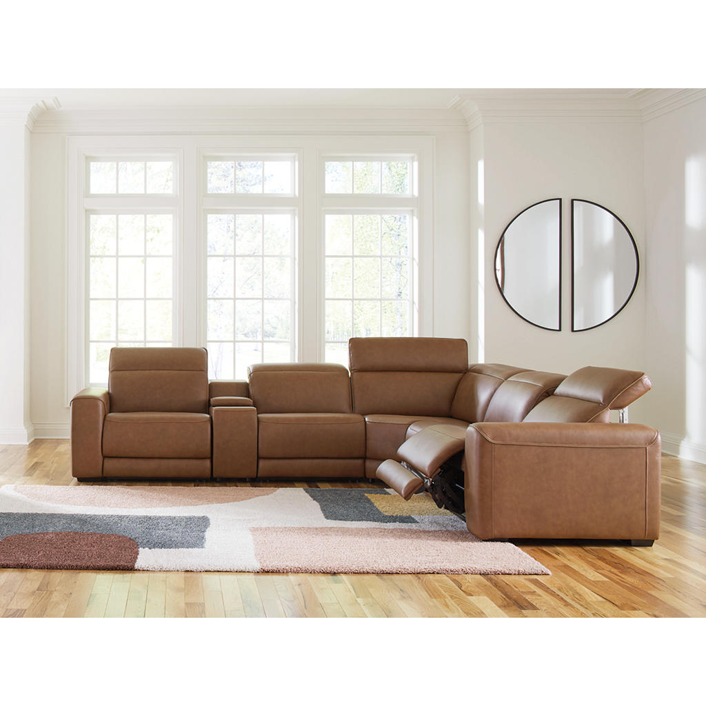 Magic Man 6-Piece Power Reclining Sectional with Console Signature Design by Ashley® Living Room