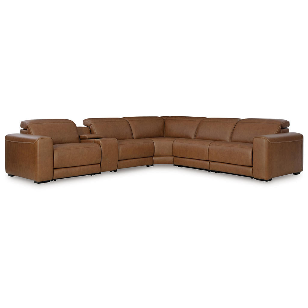 Magic Man 6-Piece Power Reclining Sectional with Console Signature Design by Ashley® Living Room