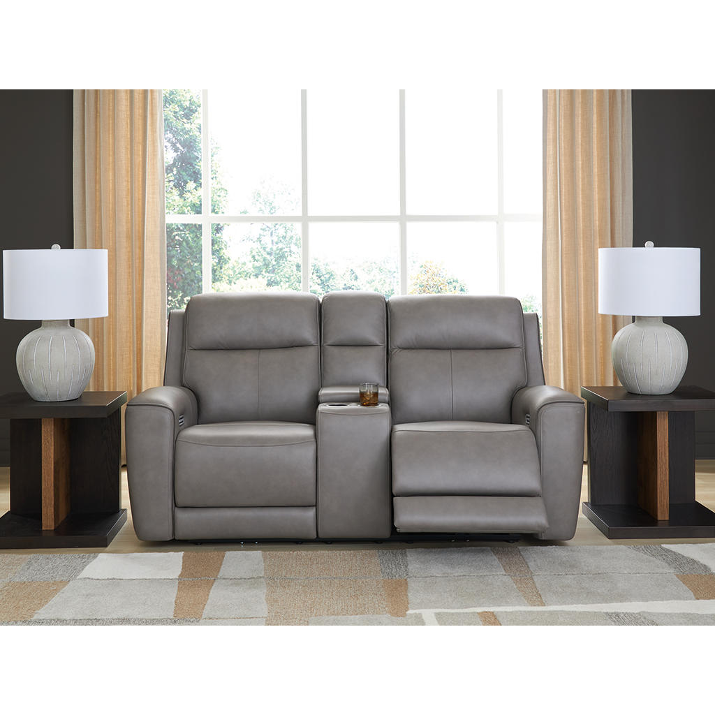 5Z-Comfort Power Reclining Loveseat with Console Signature Design by Ashley® Living Room