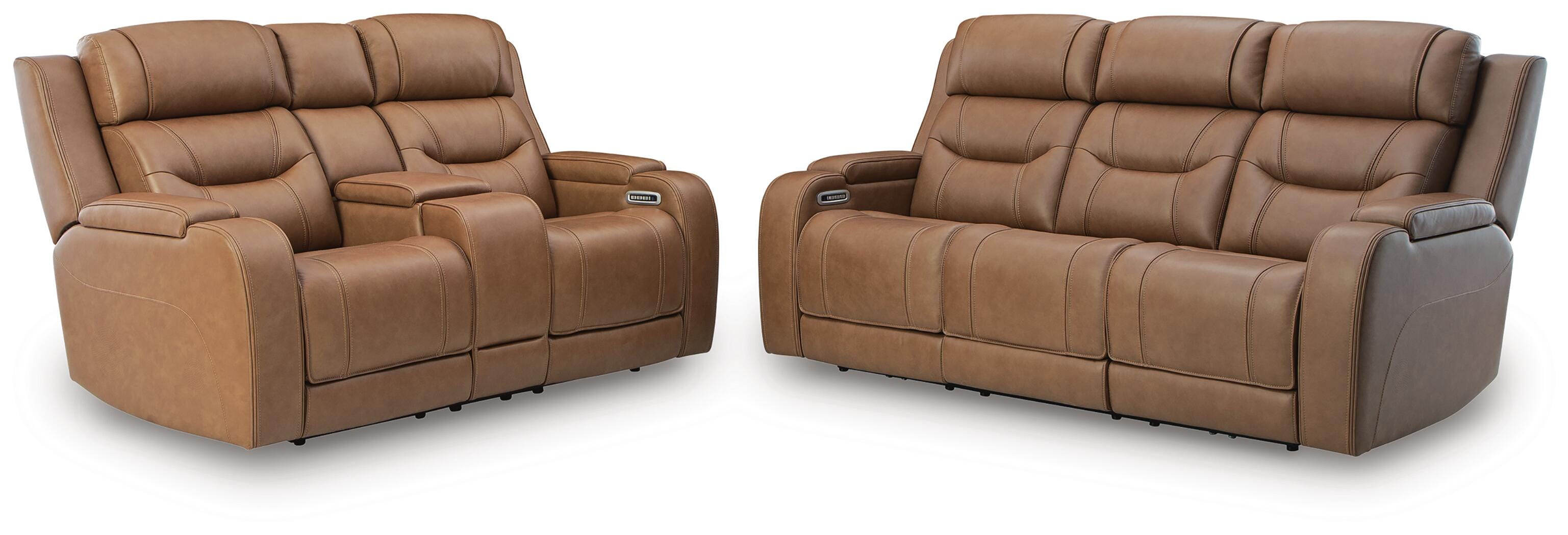 Knightington Power Reclining Sofa and Loveseat with Audio Signature Design by Ashley® Living Room